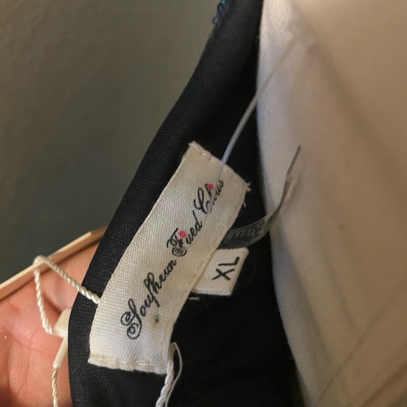 Floor length southern fried chics formal gown size Xl peacock blue green - Picture 6 of 11